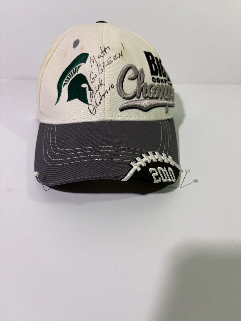 Top Of The World Michigan State Spartans 2010 Big Ten Champions Hat Autographed